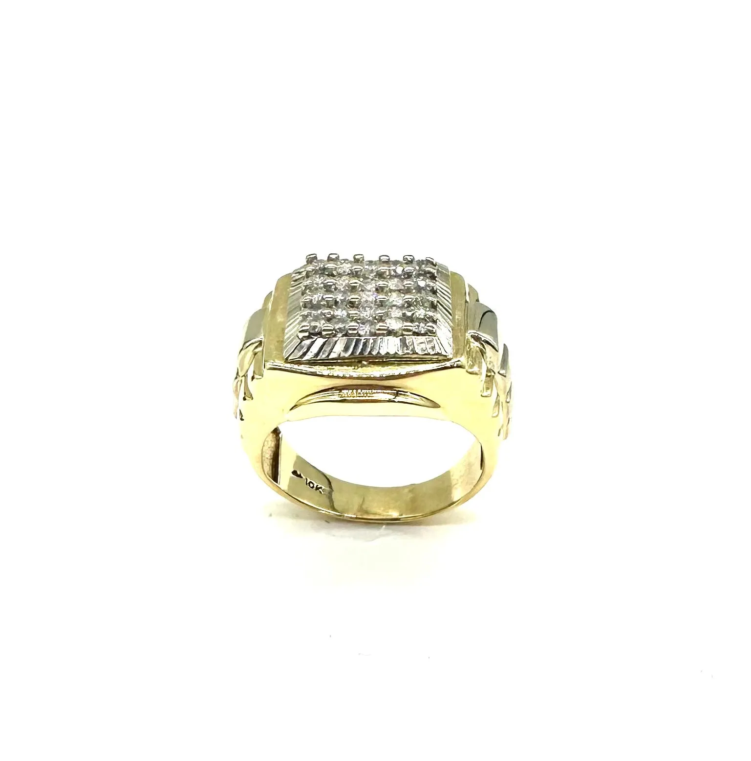 1 CTW Diamond Cluster Gents Ring