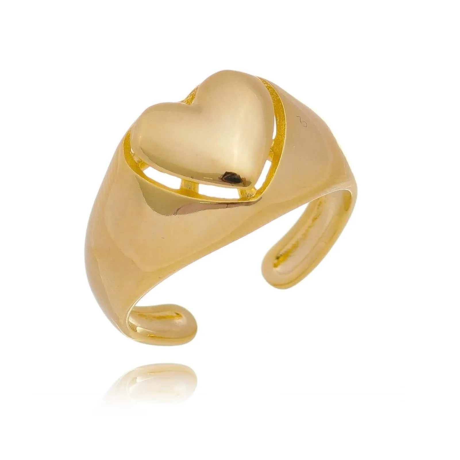 18k Gold Filled Pillow Heart Ring