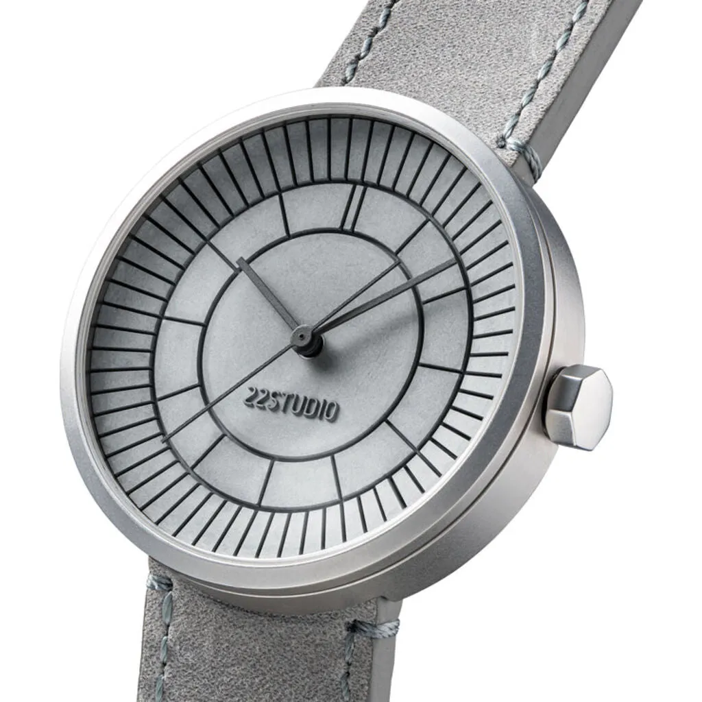 22STUDIO Concrete Sector Watch 40 mm Quartz