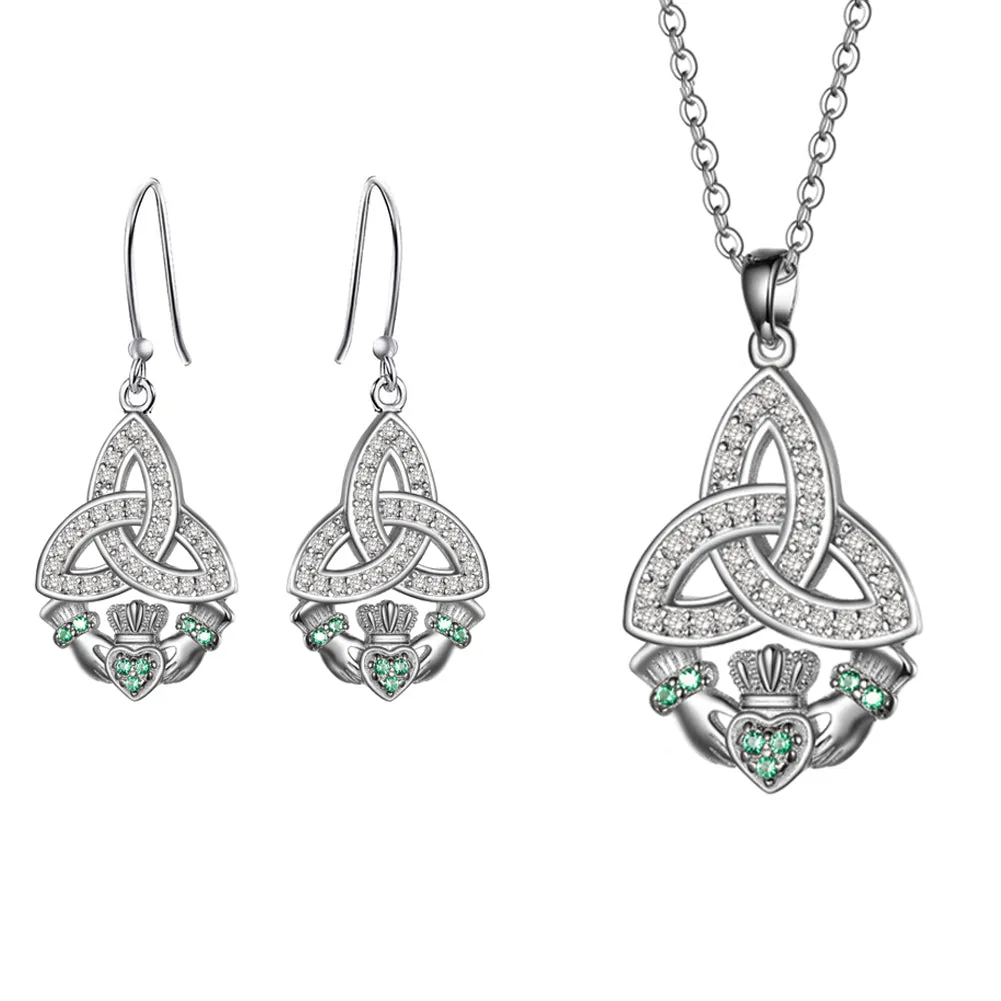 925 Silver Celtic Claddagh Jewelry Sets