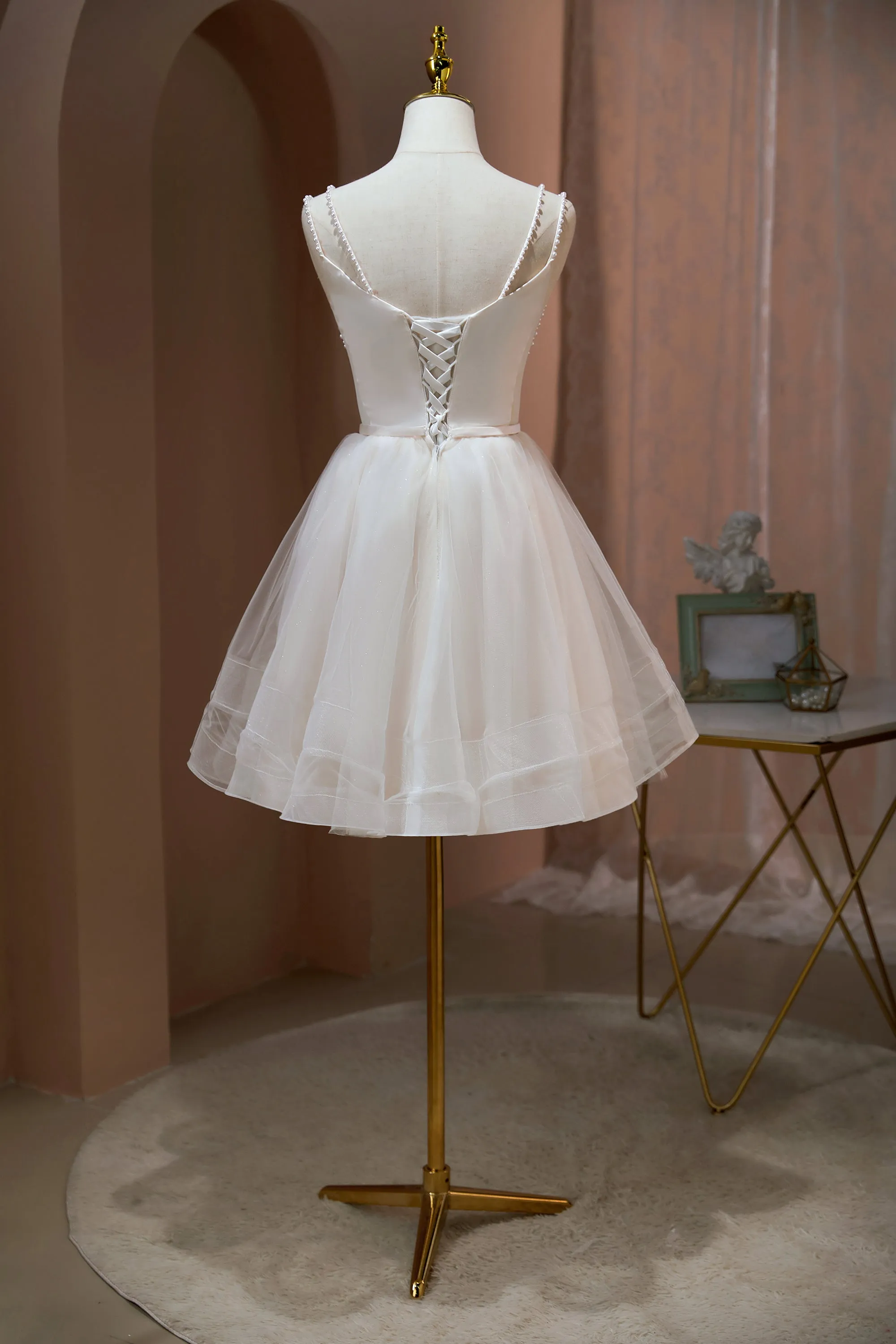 A-line Gorgeous Homecoming Dress with Pearls LJ0550