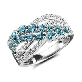 Aqua Cascade Ring