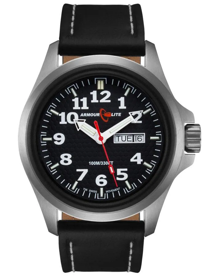 ArmourLite Officer Field Series - Black Dial - Stainless Steel Case - Strap