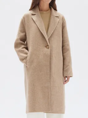 ASSEMBLY LABEL THEA WOOL HERRINGBONE COAT