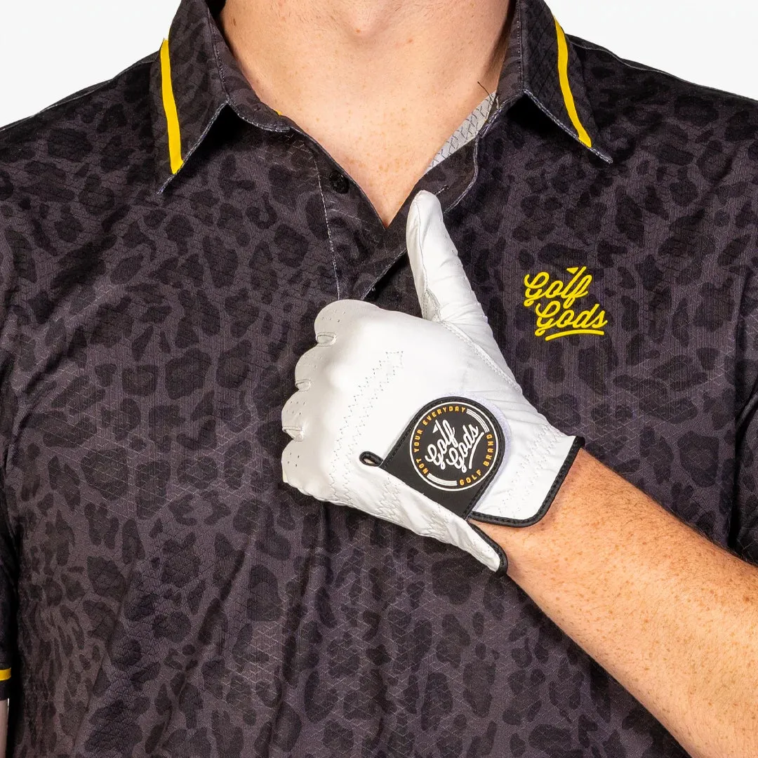 Black Leopard Cool Tech Performance Golf Polo