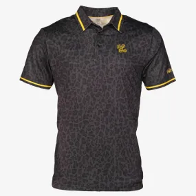 Black Leopard Cool Tech Performance Golf Polo