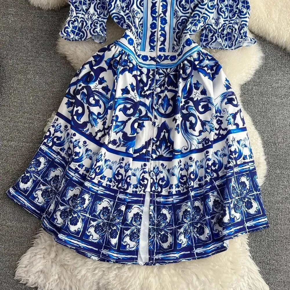 Bologna Porcelain Summer Vintage Dress