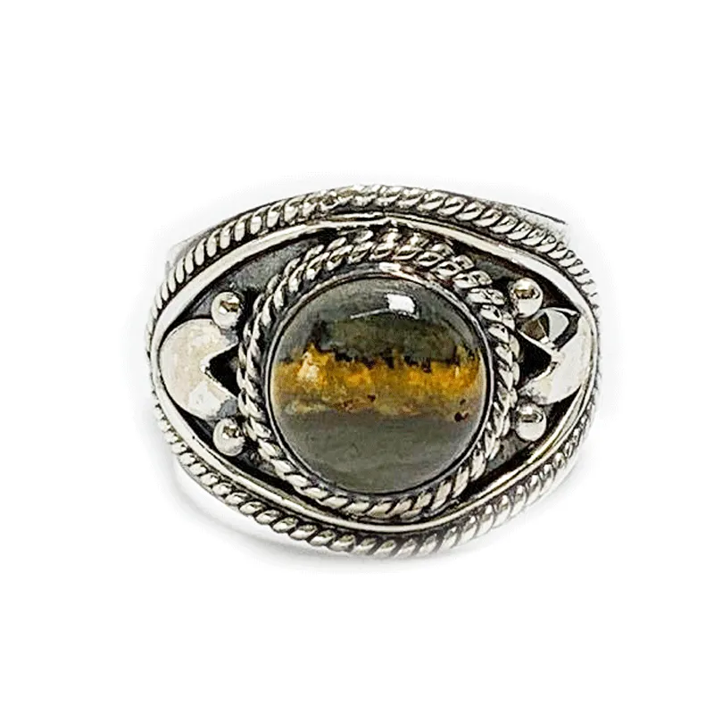 Bumble Bee Jasper Bohemian Ring