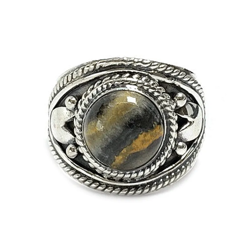 Bumble Bee Jasper Bohemian Ring