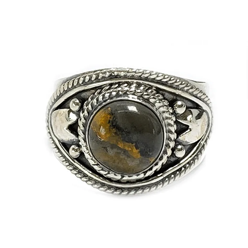 Bumble Bee Jasper Bohemian Ring