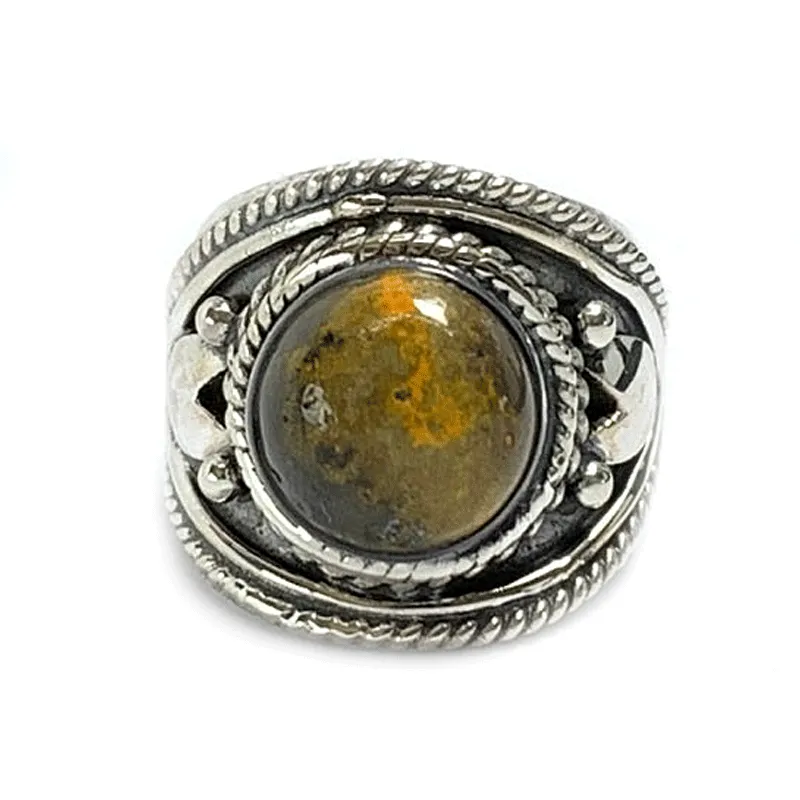 Bumble Bee Jasper Bohemian Ring