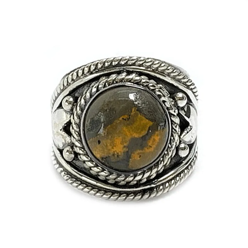 Bumble Bee Jasper Bohemian Ring