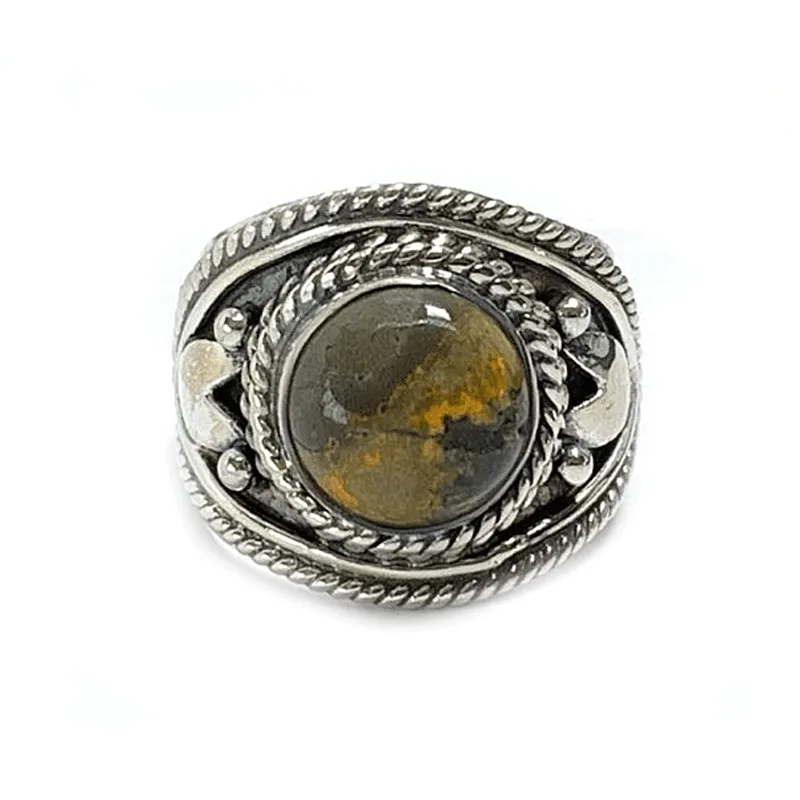 Bumble Bee Jasper Bohemian Ring