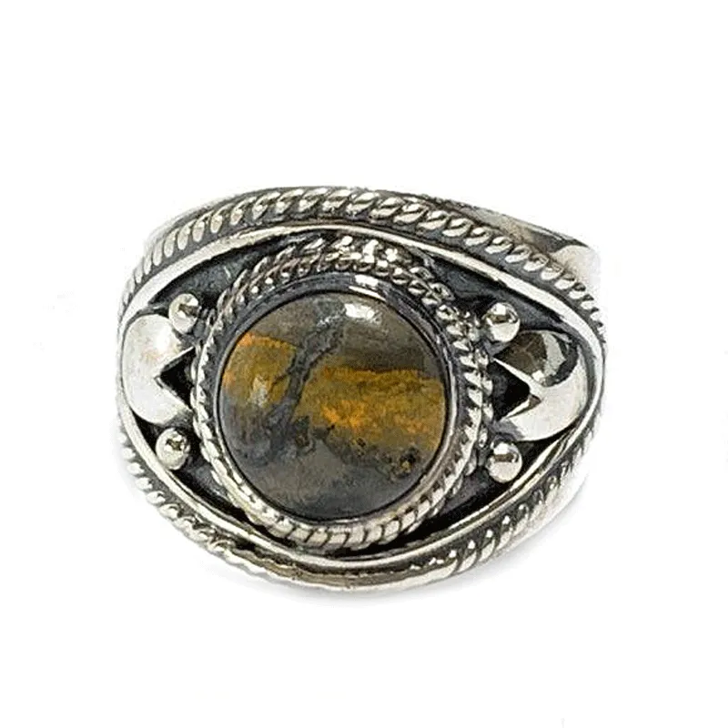 Bumble Bee Jasper Bohemian Ring