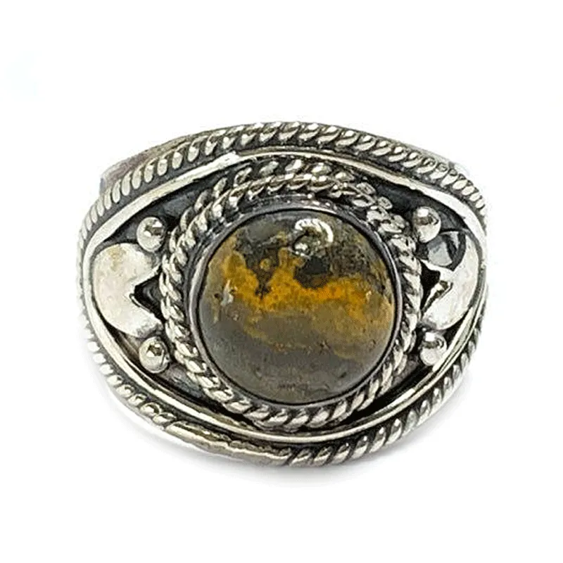 Bumble Bee Jasper Bohemian Ring