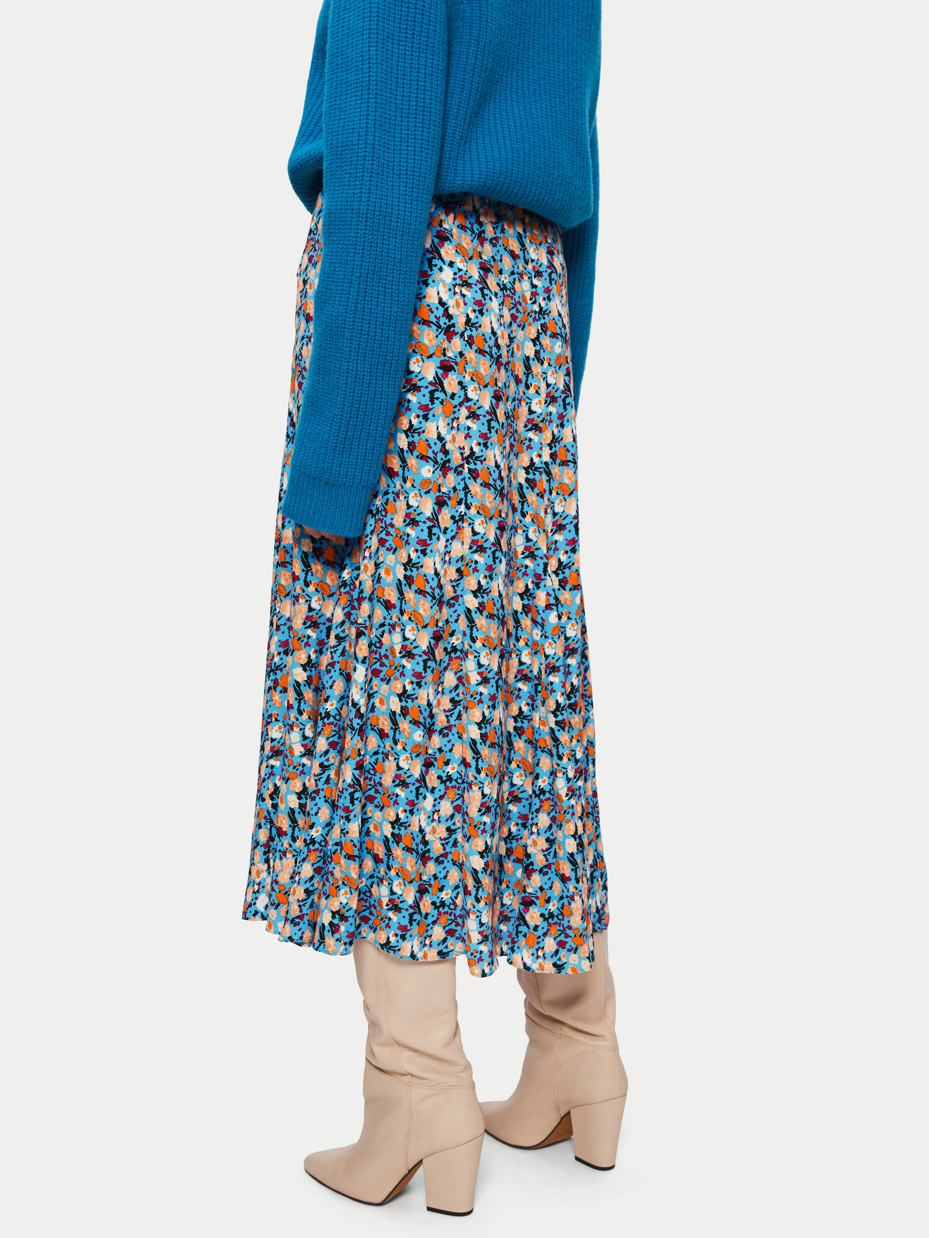 Carnation Midi Skirt | Blue