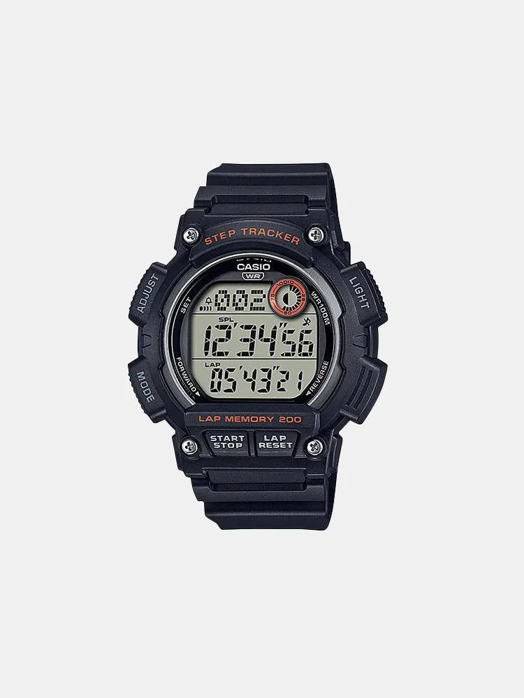 Casio WS2100H-1A Digital Running Watch - Sleek Black Design for Fitness Enthusiasts