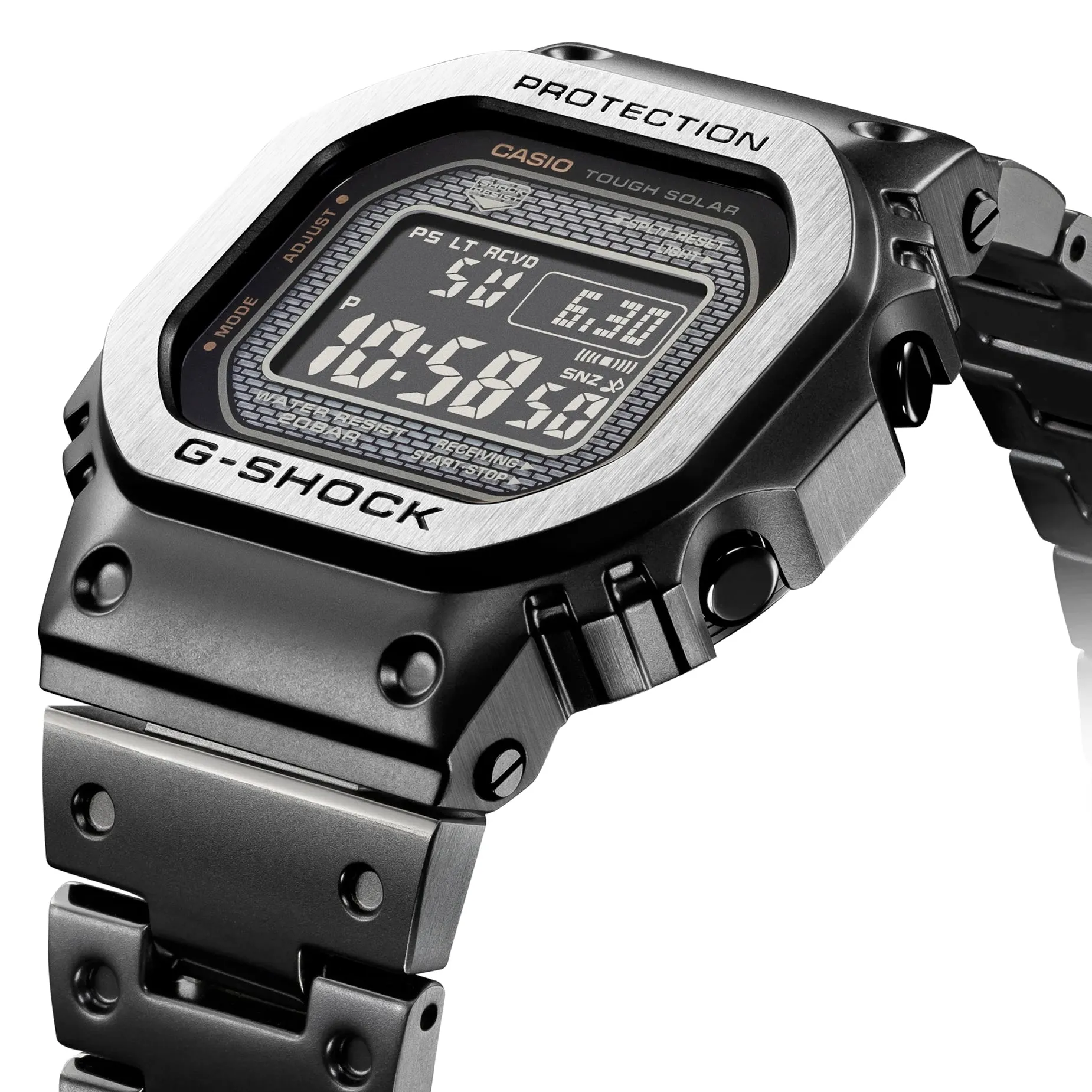 CASIO G-SHOCK Black Steel Full Metal Square GMWB5000MB-1 Watch - Optimized Title