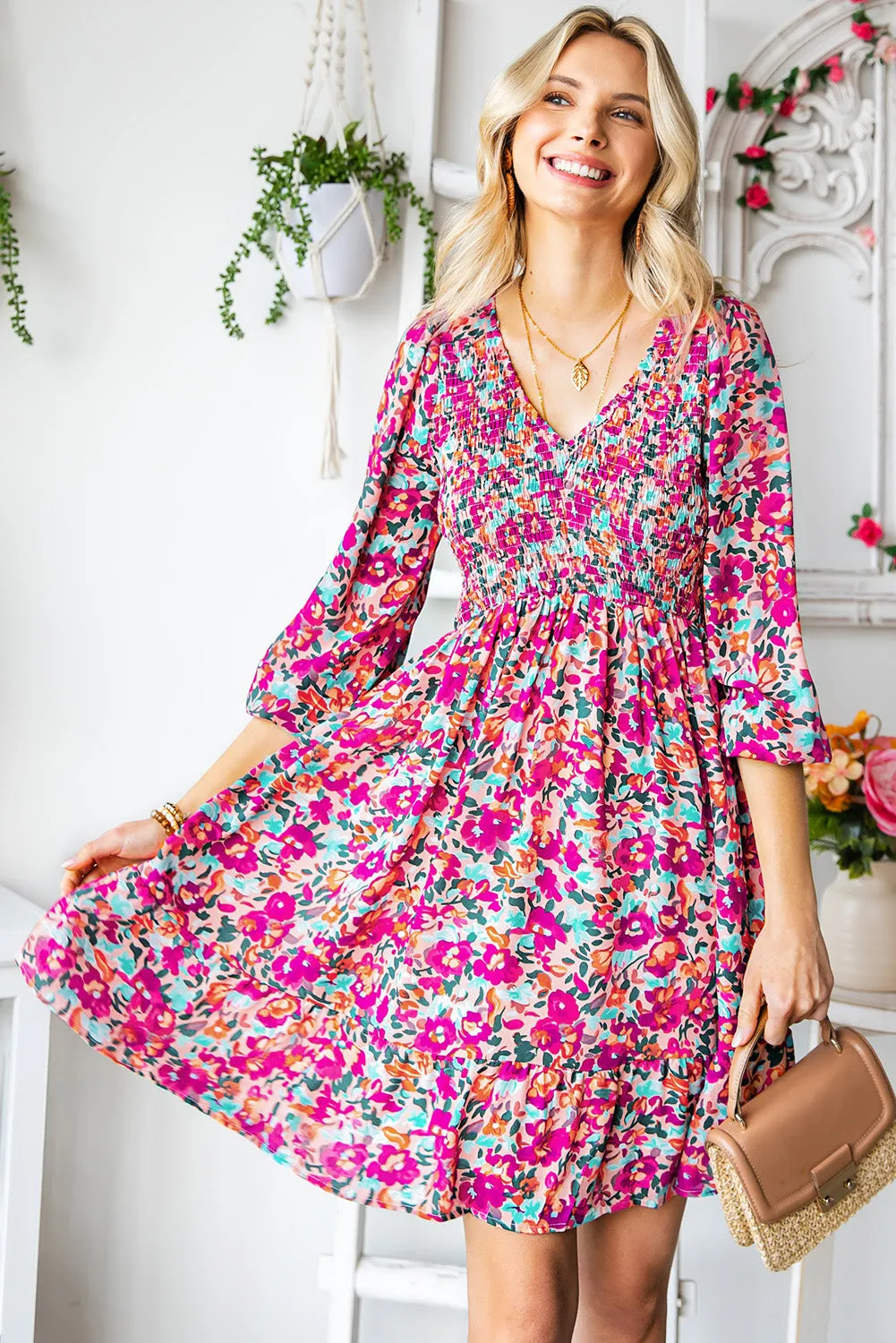 Chic Floral Dress: Perfect for Summer Beach Weddings and Parties!