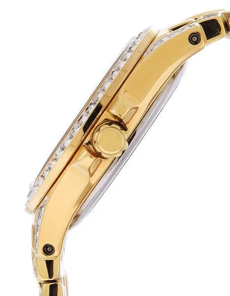 Citizen Ladies Crystal Silhouette Watch - Gold-Tone - Mother of Pearl - Date