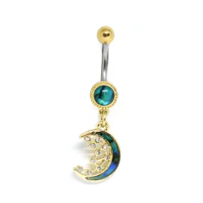 Constellation Moon Belly Ring