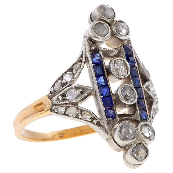 Edwardian Diamond & Sapphire Ring