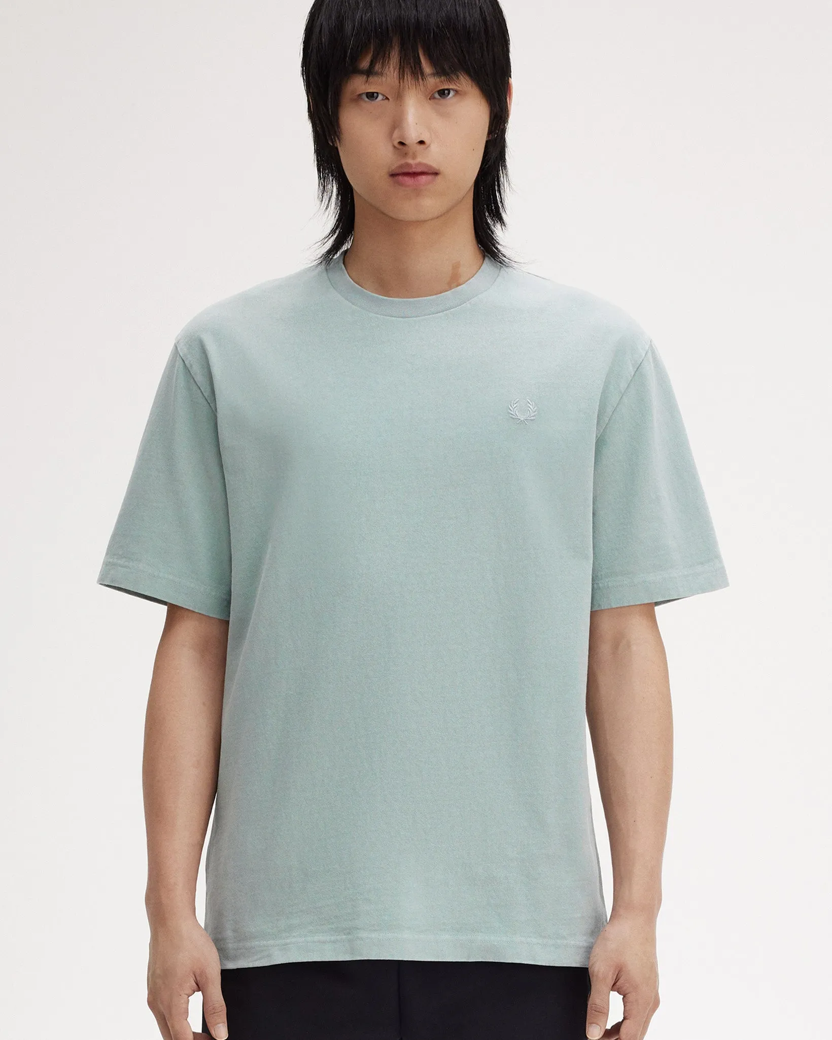 Fred Perry Garment Dyed Tee - Silver Blue