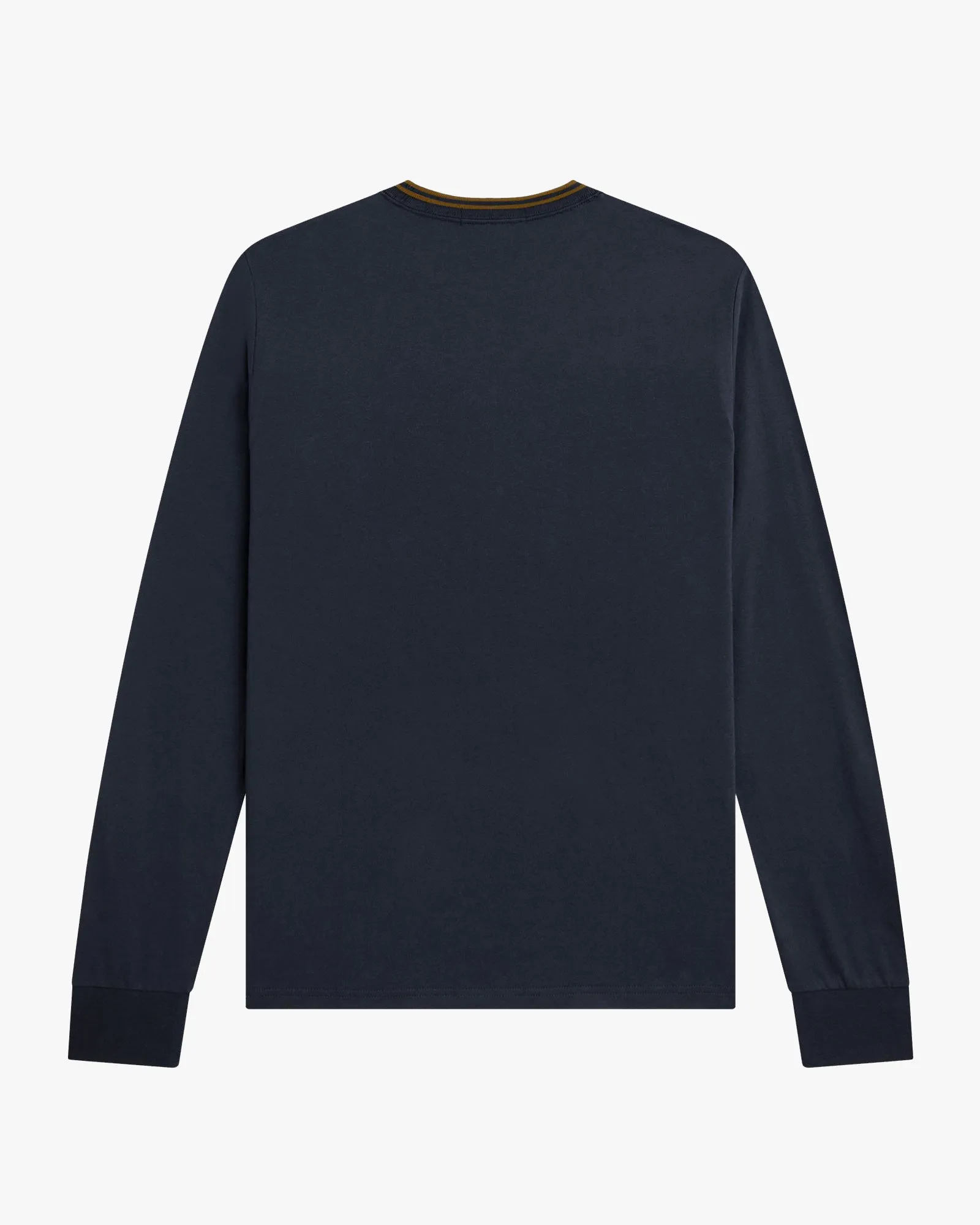 Fred Perry L/S Twin Tipped Tee - Navy / Dark Caramel