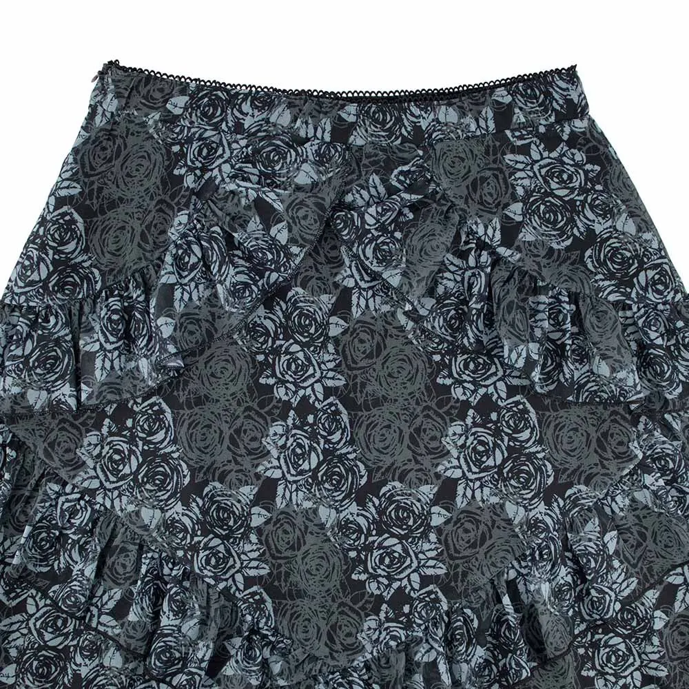 Grateful Dead | Skirt | Ruffle Roses in Black