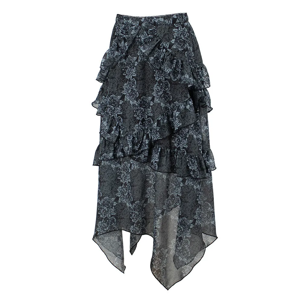 Grateful Dead | Skirt | Ruffle Roses in Black