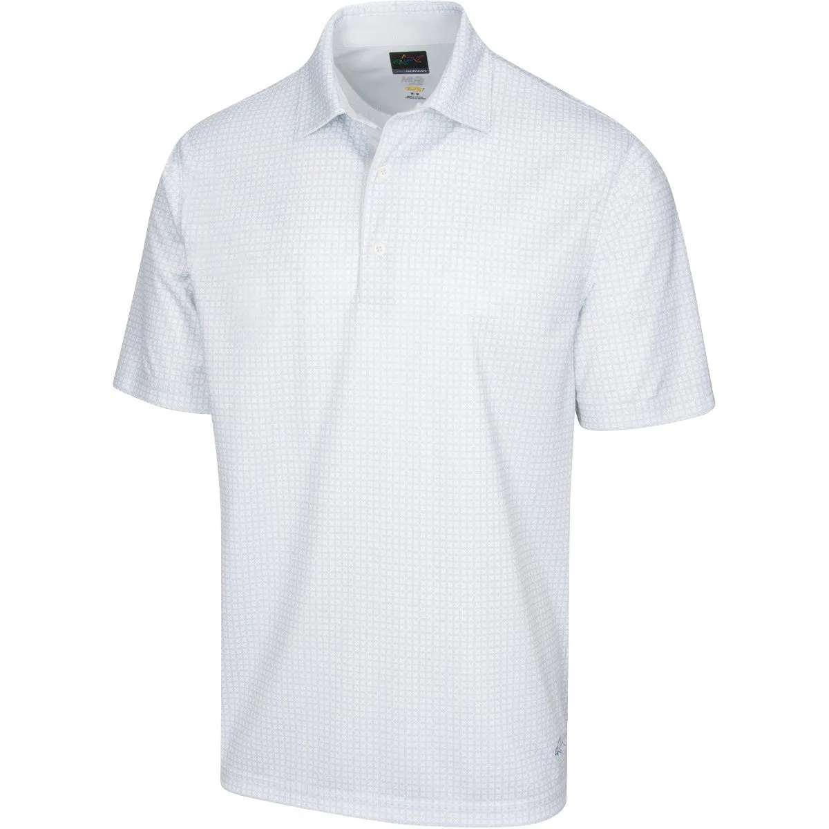 Greg Norman Mens Polo 2Below Fleur de Lis Shark Grey