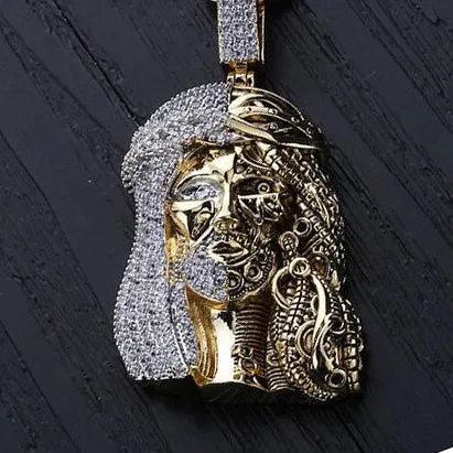 Half Iced Jesus Pendant