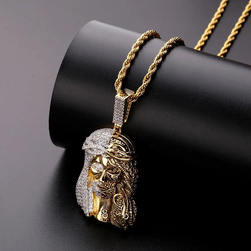 Half Iced Jesus Pendant