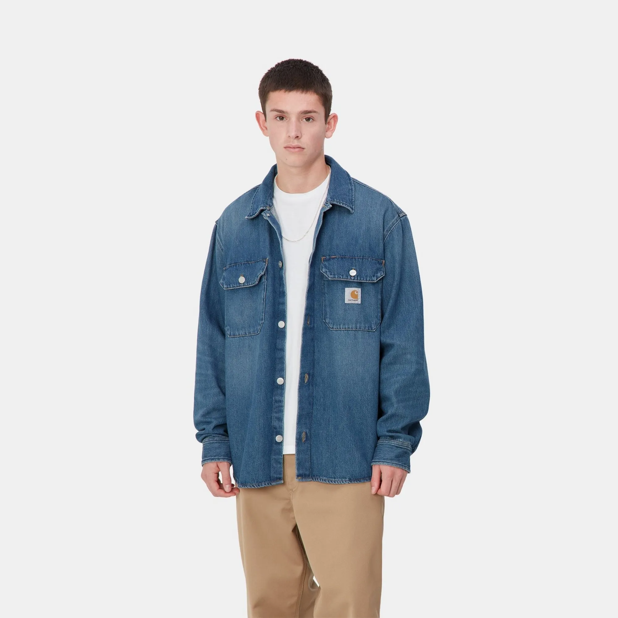 Harvey Shirt Jacket | Blue (dark used wash)