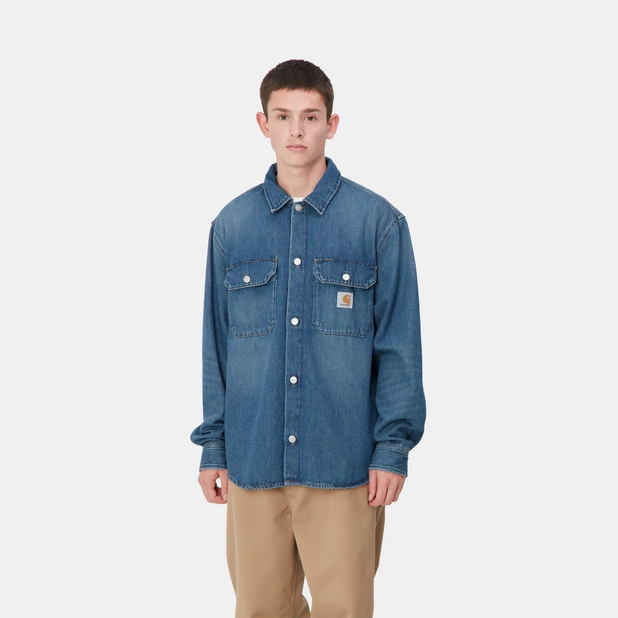 Harvey Shirt Jacket | Blue (dark used wash)