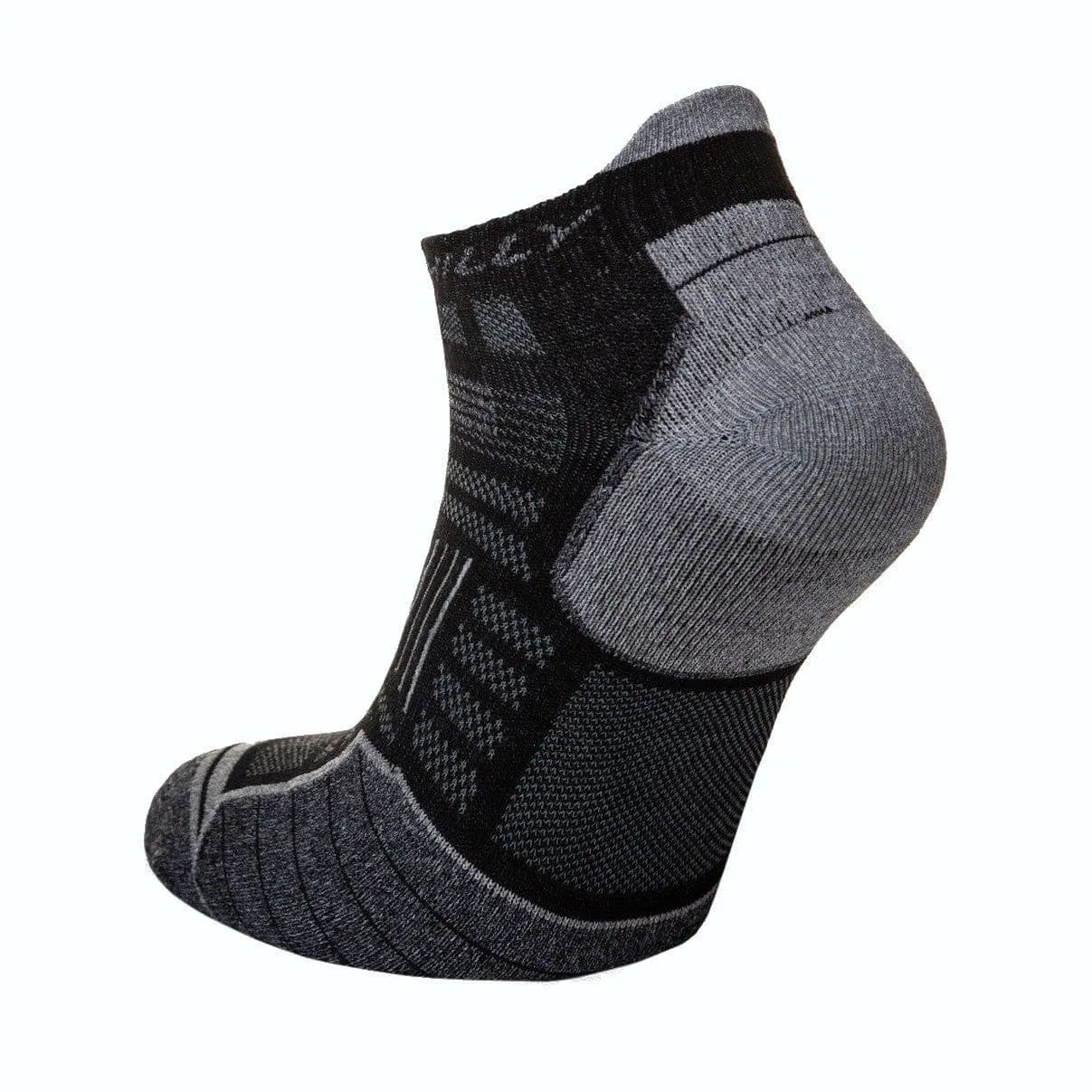 Hilly Unisex Twin Skin Socklet Min Black/Grey Marl