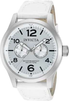 INVICTA Specialty Mens Watch - Stainless Steel - White Leather Strap