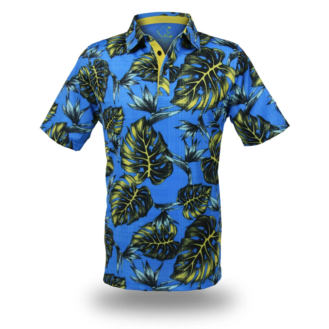 Jungle Blue Butter - OGA Men's Polo - Blues and Butter