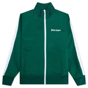 Kids Track Jacket - Forest Green/White