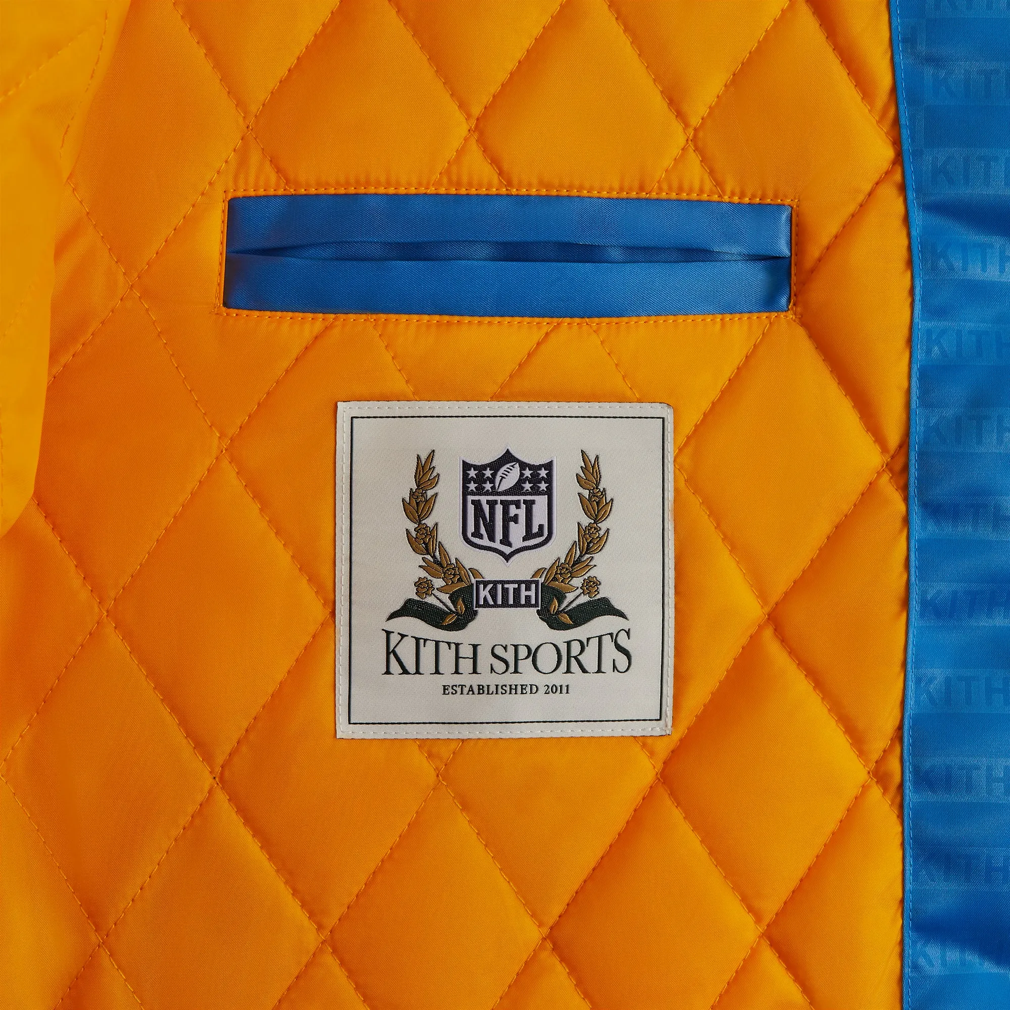 Kith for the NFL: Chargers Satin Bomber Jacket - Lhasa