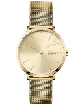 Lacoste Ladies Ultra Slim Moon Fashion Watch - Gold-Tone - Mesh Band