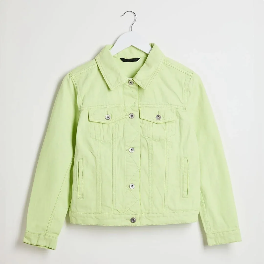 Ladies Lime Denim Jacket