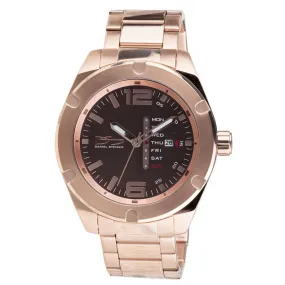 Linear Day Date Rose Gold Watch