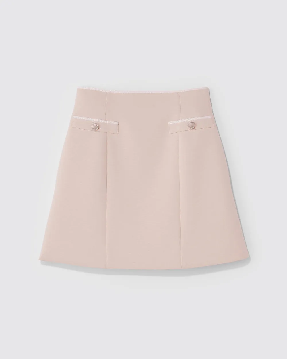 Linen Beige Fiesta Skirt