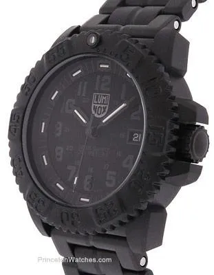 Luminox Mens Sea PC Carbon Watch - Blackout Model - Black Case & Bracelet - 200m