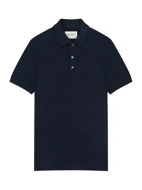 Lyle & Scott Tonal Eagle Polo Shirt/Dark Navy - CORE SS24