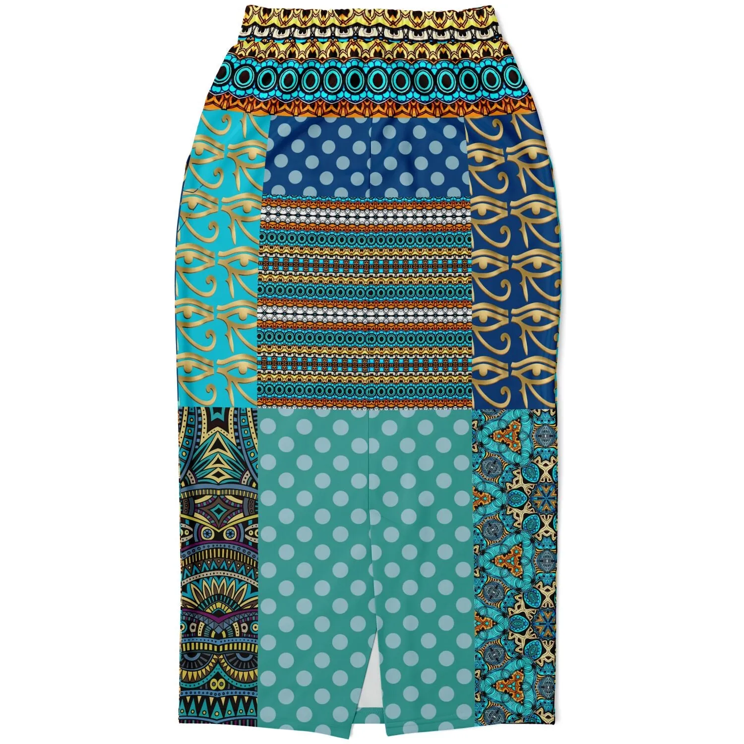 Many Blessings Horus Eye Eco-Poly Long Pocket Skirt