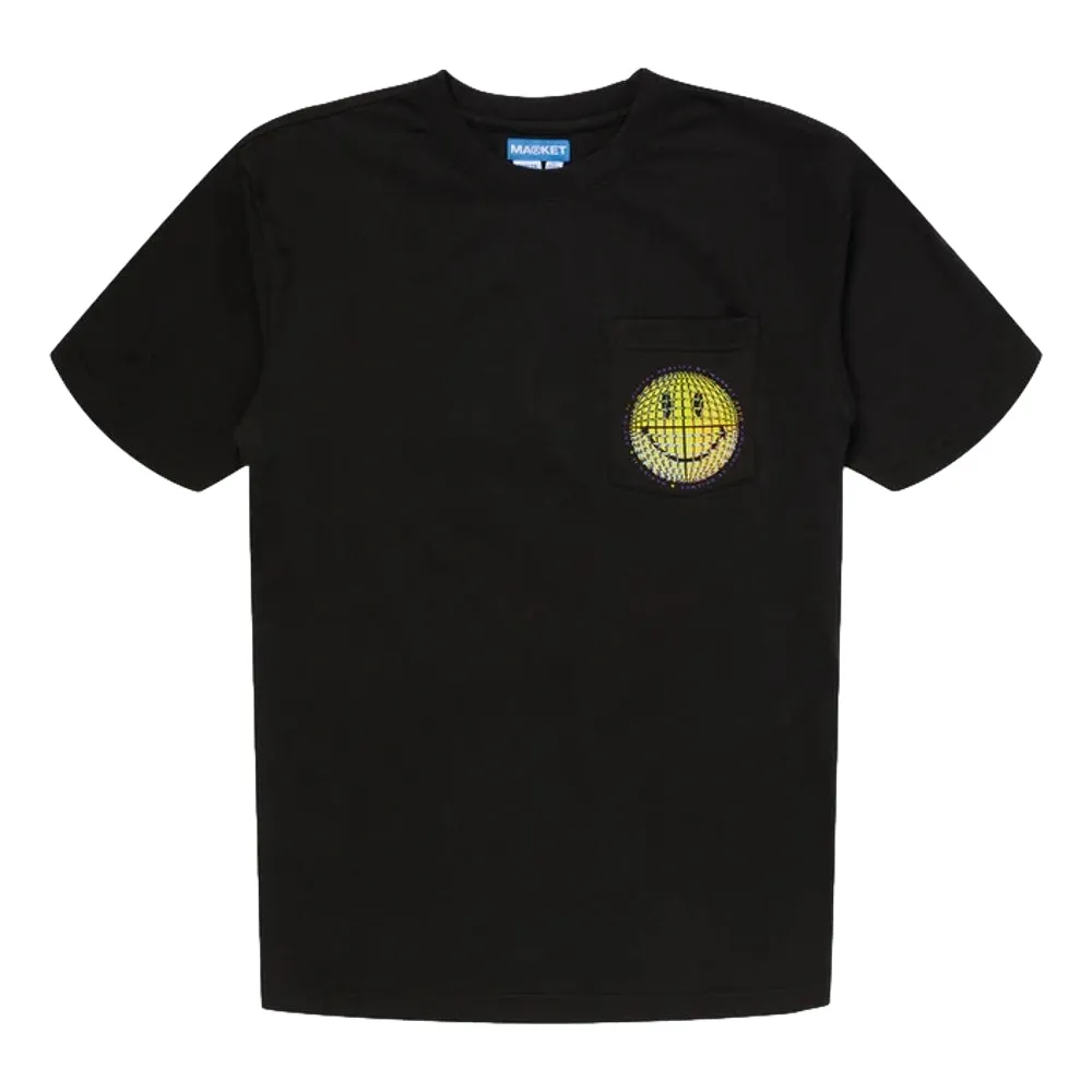 MARKET SMILEY AFTERHOURS POCKET T-SHIRT-BLACK