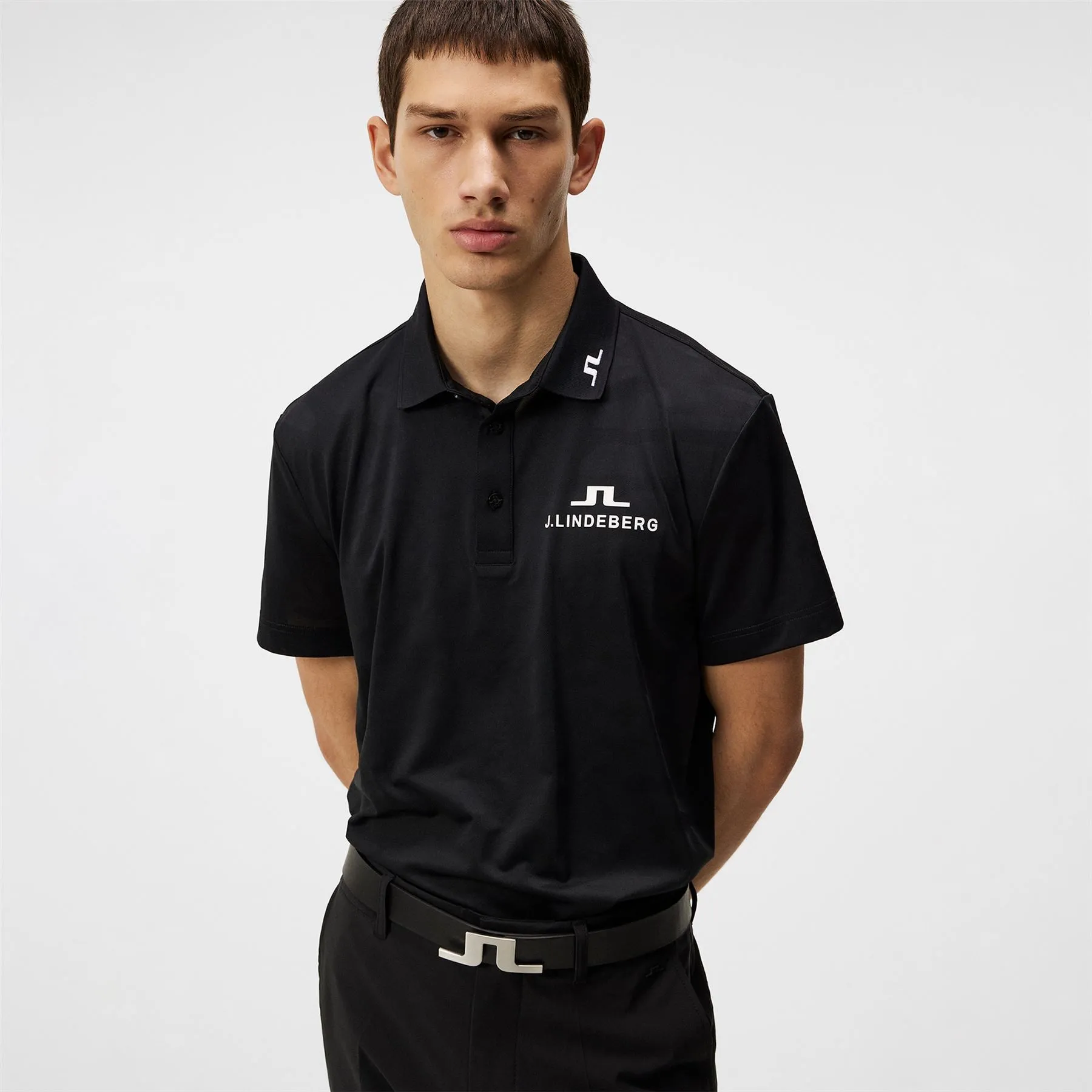 Mat Regular Fit Jacquard Tour Polo Black - SS24