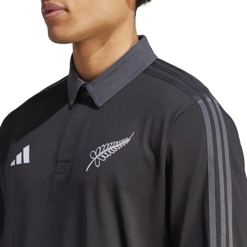 Mens Adidas All Blacks RWC Heritage LS Polo Shirt